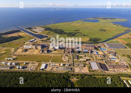 , Areal des ehemaligen Kernkraftwerks Greifswald (Kernkraftwerk Lubmin), Luftaufnahme, 18.10.2012, Deutschland, Mecklenburg-Vorpommern, Lubmin Stockfoto
