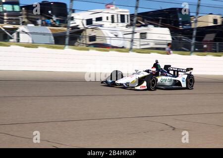 Newton Iowa, 19. Juli 2019: Graham Rahal auf Rennstrecke während der Iowa 300 Indycar Rennpraxis. Stockfoto