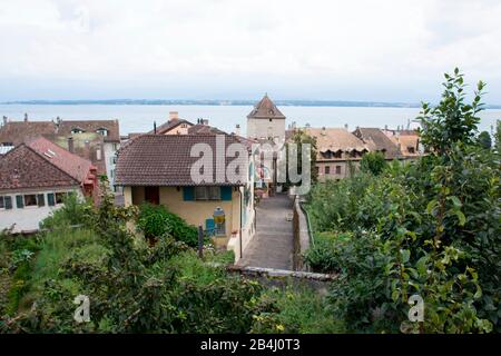 Chateau de Nyon, Altstadt von Nyon, Schweiz Stockfoto