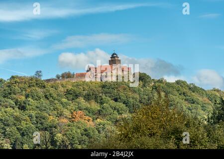 Breuberg, Hessen, Deutschland, Burg Breuberg im Herbst Stockfoto