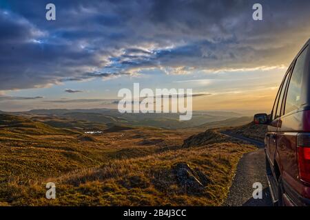 Range Rover P38 Off Road in Wales Stockfoto