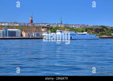 Badeort Funny Girl auf der Straße vor der Insel Helgoland, Helgoland Bay, Deutsche Bucht, Nordseeinsel, Nordsee, Schleswig-Holstein, Deutschland Stockfoto