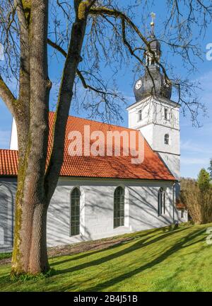 Deutschland, Thüringen, Suhl - Heinrich, Evangelische Kirche St. Ulrich, spätgotische Chorturmkirche, erbaut zwischen 1452 und 1503 Stockfoto