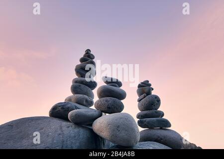 Cairn, Ribeira da janela, Porto Moniz, Madeira Island, Portugal Stockfoto