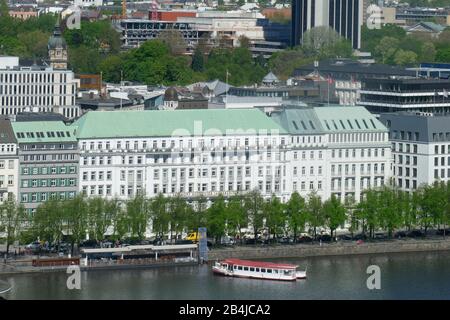 Blick auf den neuen Jungfernstieg und Binnenalster, Hamburg, Deutschland, Europa Stockfoto