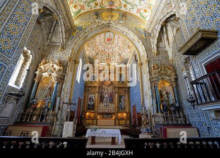 Europa, Portugal, Region Centro, Coimbra, Universität, Capela de Sao Miguel, Kapelle Sao Miguel, Michaelskapelle, innen Stockfoto