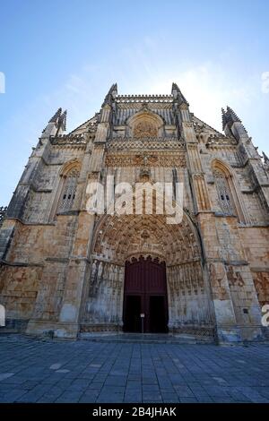 Europa, Portugal, Region Centro, Batalha, Mosteiro da Batalha, Dominikanisches Kloster in Batalha, Klosterkirche Stockfoto