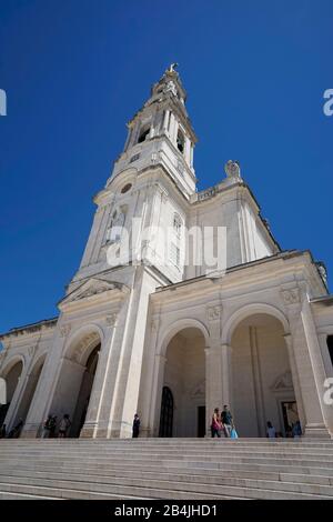 Europa, Portugal, Region Centro, Fatima, katholische Pilgerstätte, Basilika de Nossa Senhora do Rosario, Basilika Unserer Lieben Frau vom Rosenkohlstein, Rosenkohlbasilika, Basilika Antiga Stockfoto