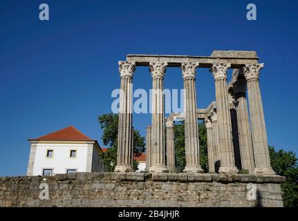 Europa, Portugal, Region Alentejo, Evora, Templo de Diana, Diana-Tempel, Römischer Tempel Stockfoto