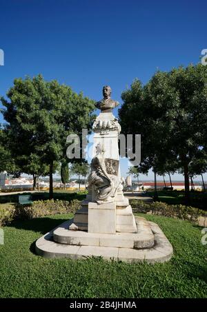 Europa, Portugal, Region Alentejo, Evora, Diana-Tempel, Statue von Barahona im Diana-Garten Stockfoto