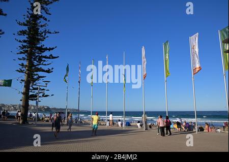 Weltberühmter Bondi Beach an einem wunderschönen Herbsttag, Sydney AU Stockfoto