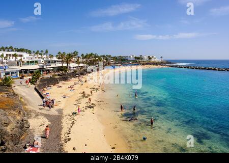 Playa Flamingo Beach, Playa Blanca, Lanzarote, Kanarische Inseln, Spanien Stockfoto