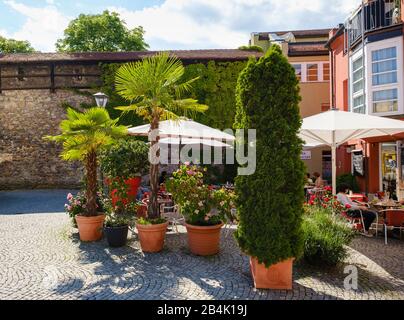 Stadtmauer, Westzwingergasse, Deggendorff, Niederbayern, Bayern, Deutschland Stockfoto