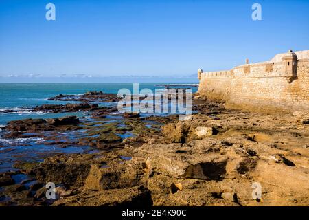 Cádiz, Castillo de San Sebastián Stockfoto