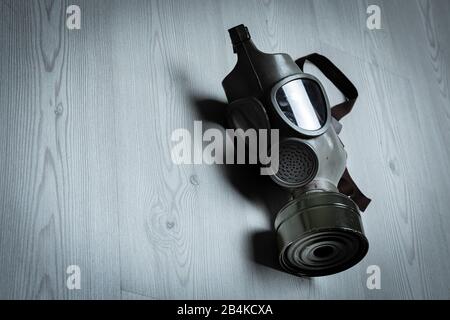 Gasmaske gegen COVID19-Virus und andere Krankheiten Stockfoto
