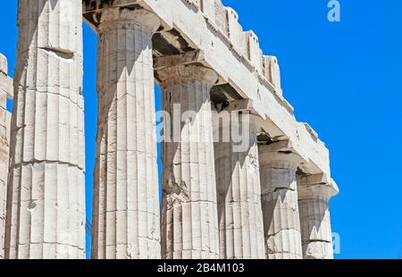 Parthenon Tempel auf der Akropolis von Athen, Athen, Griechenland, Europa, Stockfoto