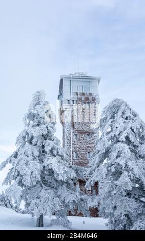 Deutschland, Baden-Württemberg, Schwarzwald, Hornisgrinde, der Hornisgrindeturm Stockfoto