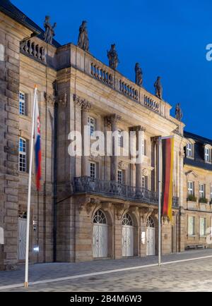 Markgravialoper Bayreuth, Abenddämmerung, UNESCO-Weltkulturerbe, Franken, Bayern, Deutschland Stockfoto