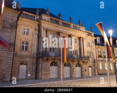 Markgravialoper Bayreuth, Abenddämmerung, UNESCO-Weltkulturerbe, Franken, Bayern, Deutschland Stockfoto