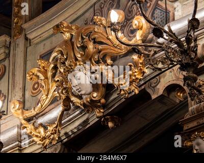 Markgrafen-Oper Bayreuth, inside, UNESCO-Weltkulturerbe, Franconia, Bayern, Deutschland Stockfoto