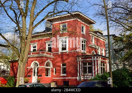 Europa, Deutschland, Hamburg, Rotherbaum, Architektur, Fassadenwohnhaus, Anfangsjahre, Stockfoto