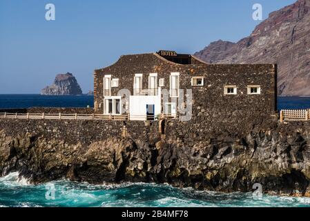 Spanien, Kanarische Inseln, Insel El Hierro, Las Puntas, Hotel Puntagrande, im Guinness-Buch der Rekorde als das kleinste Hotel der Welt Stockfoto