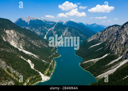 Plansee Blick nach Norden, Tirol, Österreich Stockfoto