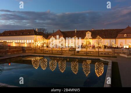 : Engelhartstetten Schloss Hof Schloss, Weihnachtsmarkt im Marchfeld, Niederösterreich, Lower Austria, Austria Stockfoto