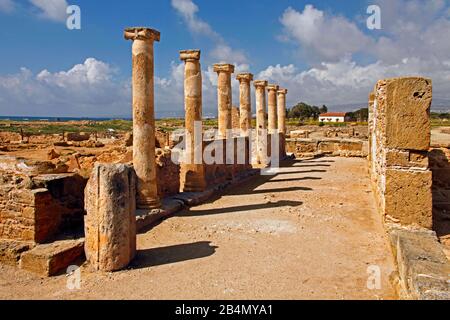 Paphos, Archäologischer Park, Zypern, griechische Teil Stockfoto