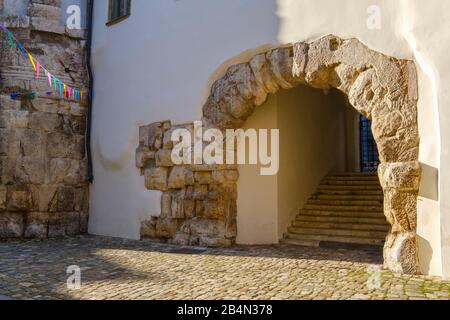 Römische Pforte Porta praetoria, Altstadt Regensburg, Oberpfalz, Bayern, Deutschland Stockfoto