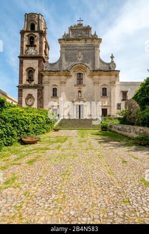 Basilika Concattedrale di San Bartolomeo, Kirche San Bartolomeo, Lipari, Äolische Inseln, Äolische Inseln, Tyrrhenisches Meer, Süditalien, Europa, Sizilien, Italien Stockfoto