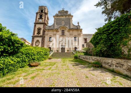 Basilika Concattedrale di San Bartolomeo, Kirche San Bartolomeo, Lipari, Äolische Inseln, Äolische Inseln, Tyrrhenisches Meer, Süditalien, Europa, Sizilien, Italien Stockfoto