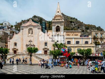 Chiesa di San Giuseppe, katholische Kirche, Taormina, Süditalien, Europa, Sizilien, Italien Stockfoto