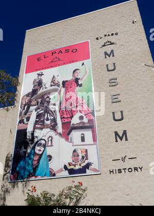 Exterieur, El Paso Museum für Geschichte Stockfoto