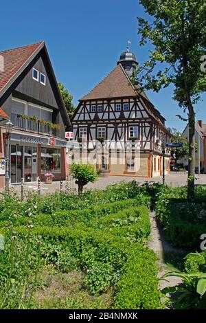 Deutschland, Baden-Württemberg, Grötzingen, Landkreis Karlsruhe, Rathaus, Stockfoto