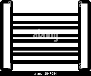 Symbolvektor für Holzzaun. Isolierte Darstellung des Kontursymbols Stock Vektor