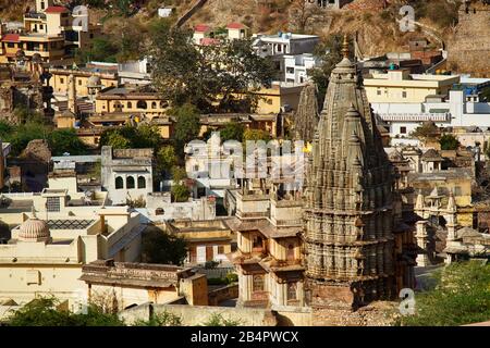 Pushkar Bereich Flachbau, Indien Luftaufnahme Stockfoto