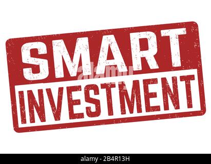 Intelligentes Investitionszeichen oder Stempel auf weißem Hintergrund, Vektorgrafiken Stock Vektor