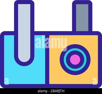 cctv-Symbolvektor der Kamera. Isolierte Darstellung des Kontursymbols Stock Vektor