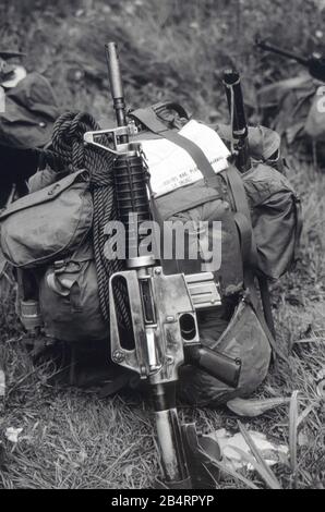 US Rifleman Vietnam 1968 Reenactor Stockfoto