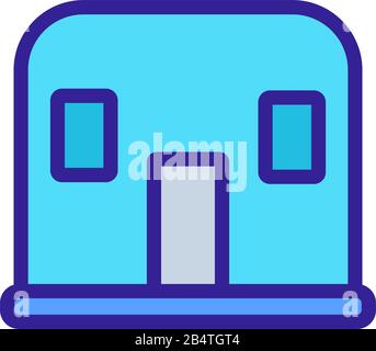 Vektor des Zeltsymbols. Isolierte Darstellung des Kontursymbols Stock Vektor