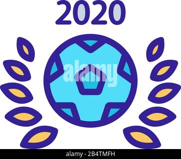 Ikonenvektor für Fußball-Weltmeisterschaft. Isolierte Darstellung des Kontursymbols Stock Vektor