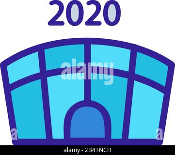 Ikonenvektor für Fußball-Weltmeisterschaft. Isolierte Darstellung des Kontursymbols Stock Vektor