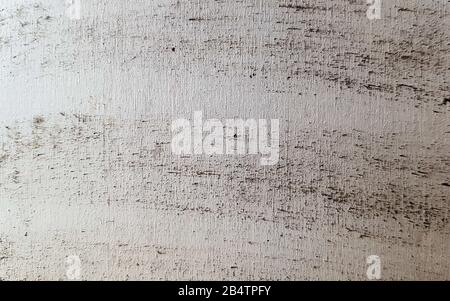 Alte Holztextur versetzte Grunge Hintergrund, verkratzte weiße Farbe auf Bohlen von Holzwand. Alter Holzschabby Hintergrund. Stockfoto