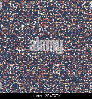 Mosaik mit dunklem ornamentem, nahtlosem Vektormuster Stock Vektor