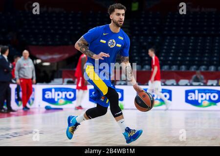 Belgrad, Serbien. März 2020. Scottie Wilbekin von Maccabi Fox Tel Aviv schwärmt. Kredit: Nikola Krstic/Alamy Live News Stockfoto