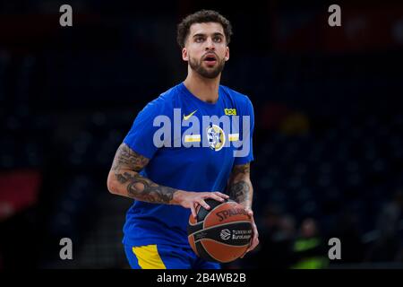 Belgrad, Serbien. März 2020. Scottie Wilbekin von Maccabi Fox Tel Aviv schwärmt. Kredit: Nikola Krstic/Alamy Live News Stockfoto