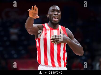 Belgrad, Serbien. März 2020. Michael Ojo von Crvena Zvezda mTS Belgrad Gesten. Kredit: Nikola Krstic/Alamy Live News Stockfoto