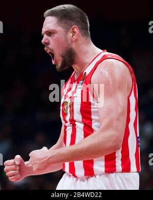 Belgrad, Serbien. März 2020. Vladimir Stimac von Crvena Zvezda mts Belgrad reagiert. Kredit: Nikola Krstic/Alamy Live News Stockfoto