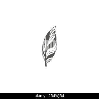 Writer Happy Birthday Logo Vector - schöne, stilvolle Feder Stock Vektor